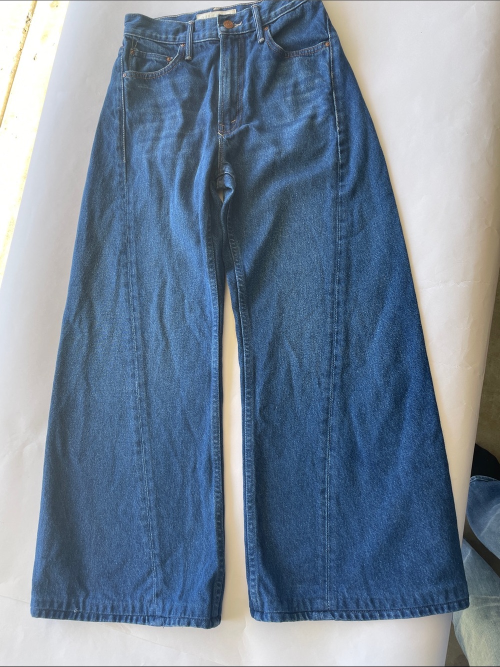 Women’s Blue Wide Leg “ MOTHER” Jeans — Classic Flare Fit